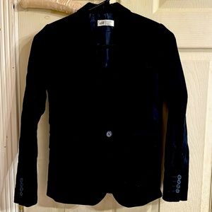 H&M Black Velvet Jacket Boys Sz 10